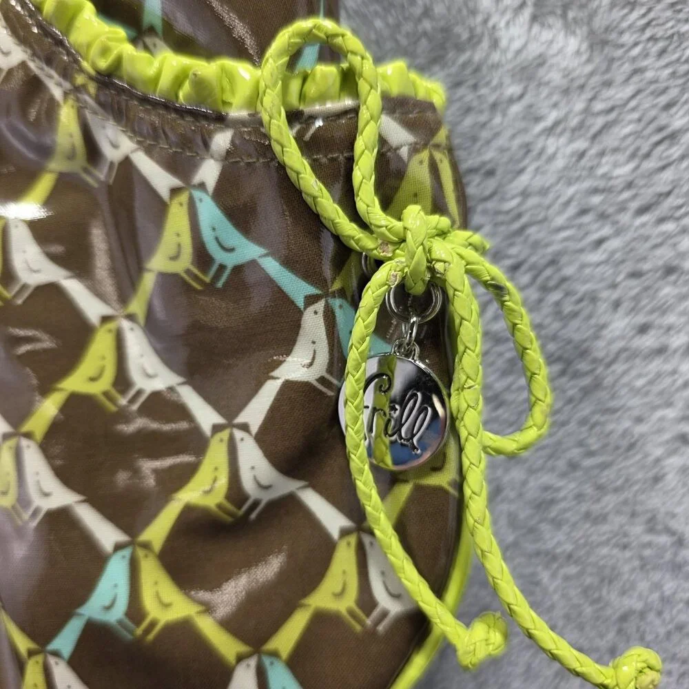 Vera Bradley Tied Together Hobo Bag Womens Brown Sittin in a Tree Birds Purse